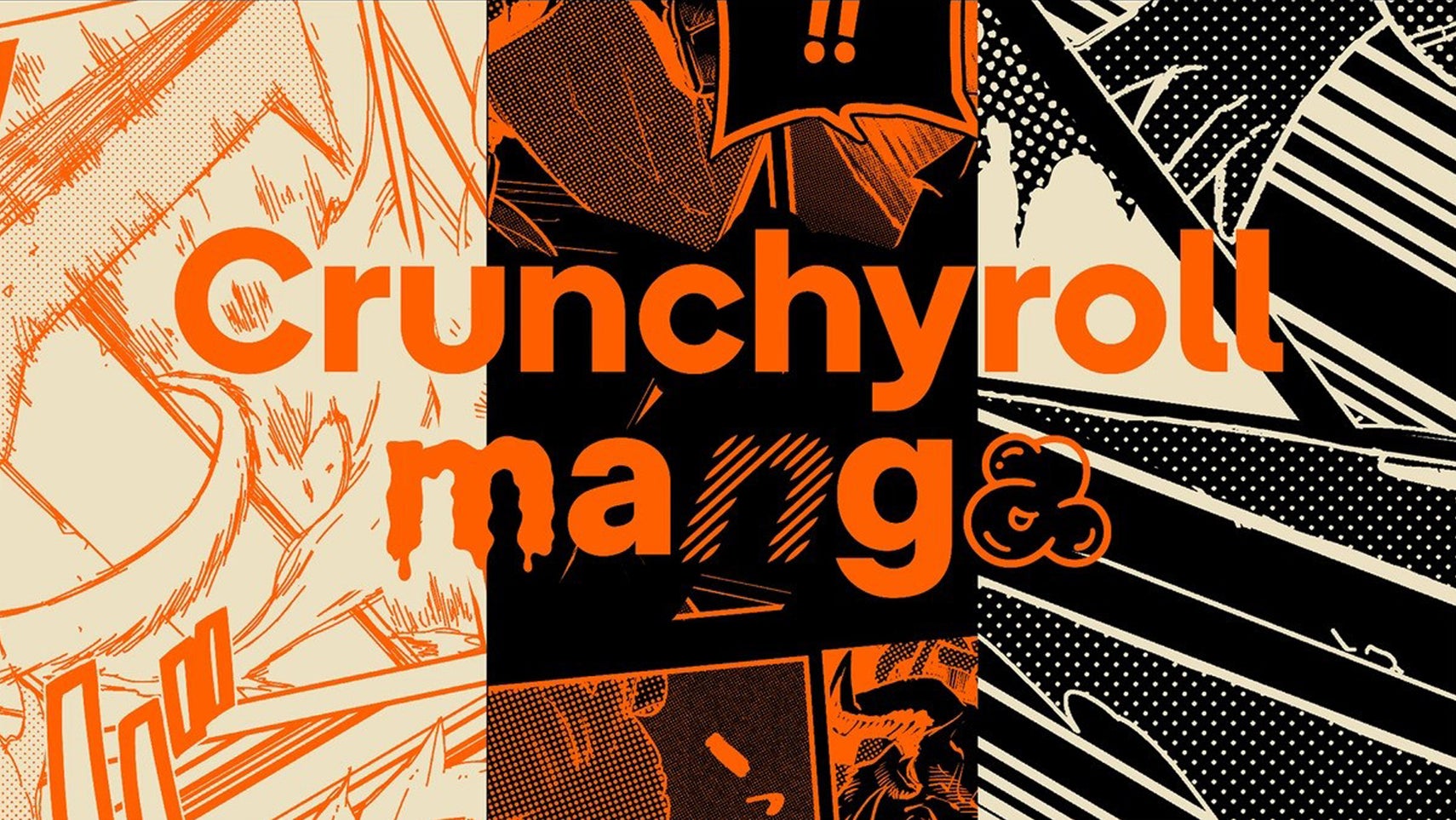 The Crunchyroll Manga logo in front of various, generis manga panels. - 1