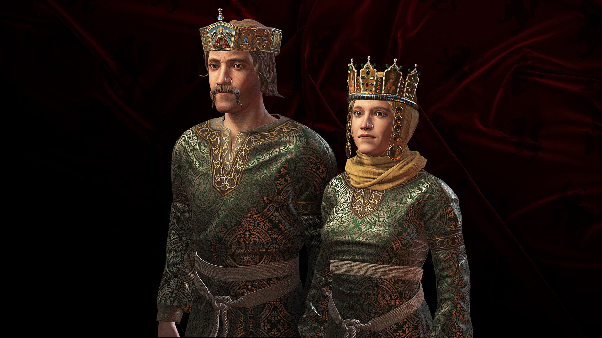 A couple of kings in Crusader Kings 3. - 1