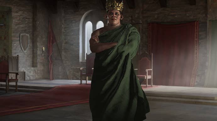 A young titan in a green toga, with the general air of a sealion that is indignant at having been turned into a man.