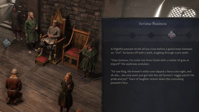A king gets down to Serious Business in Crusader Kings 3