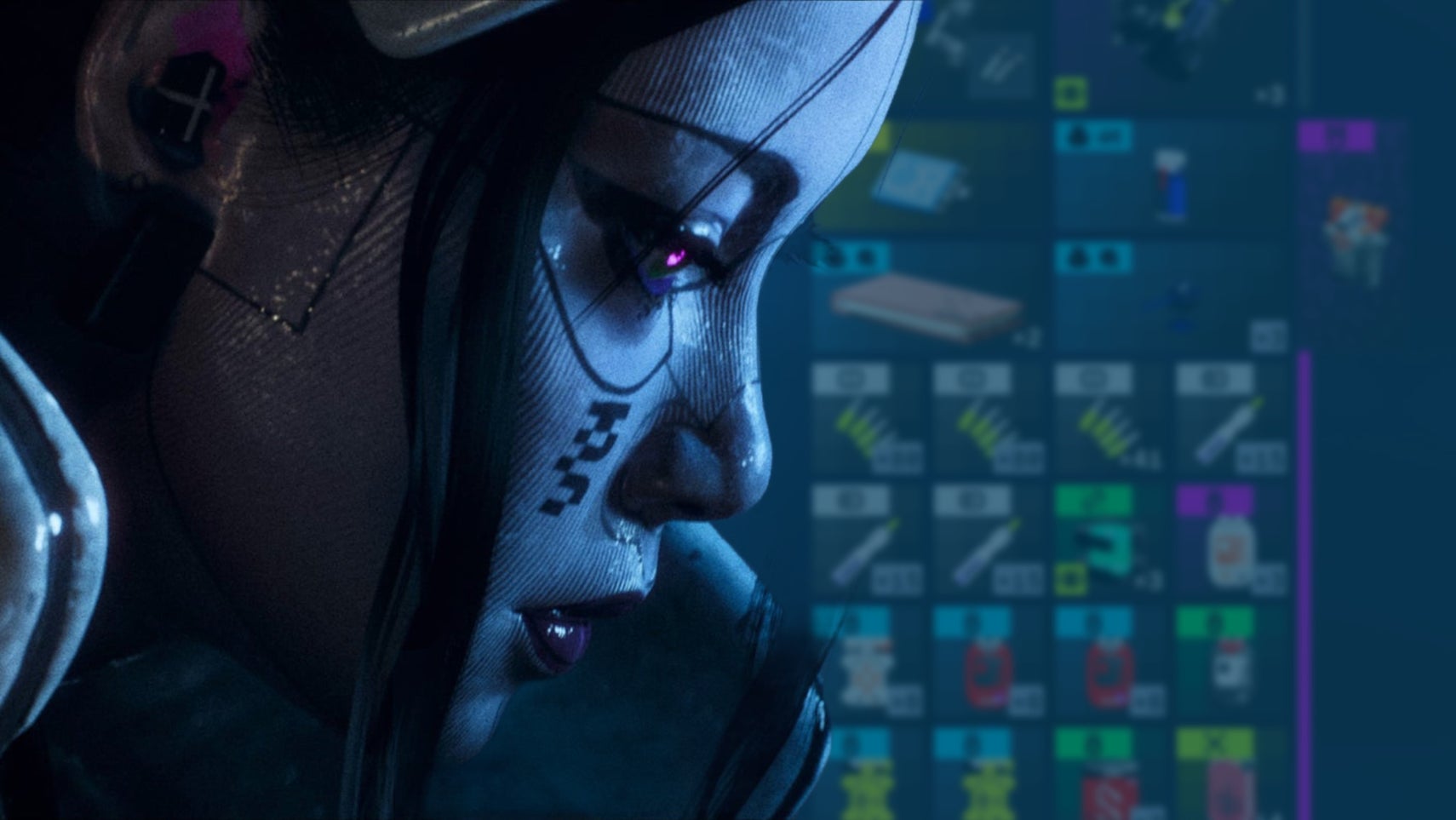 Marathon custom header with Thief face and inventory background.