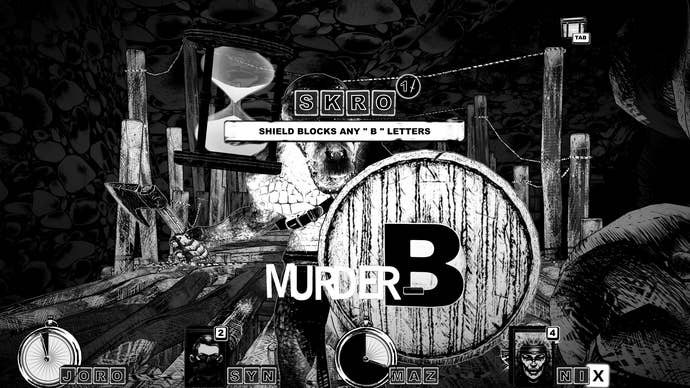 Typing violence in a Cryptmaster screenshot.