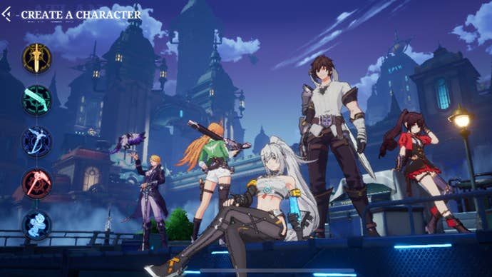 The create a character screen in Crystal of Atlan.