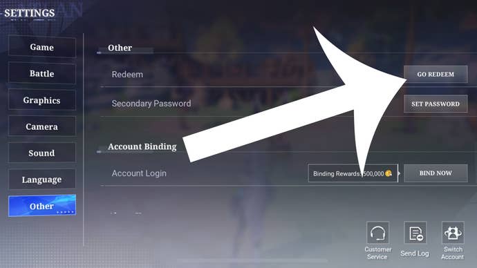The go redeem button in Crystal of Atlan.