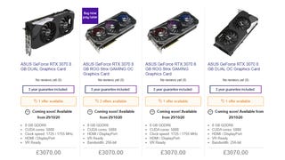 Currys pricing error makes RTX 3070 pre-orders twice as expensive as RTX 3090