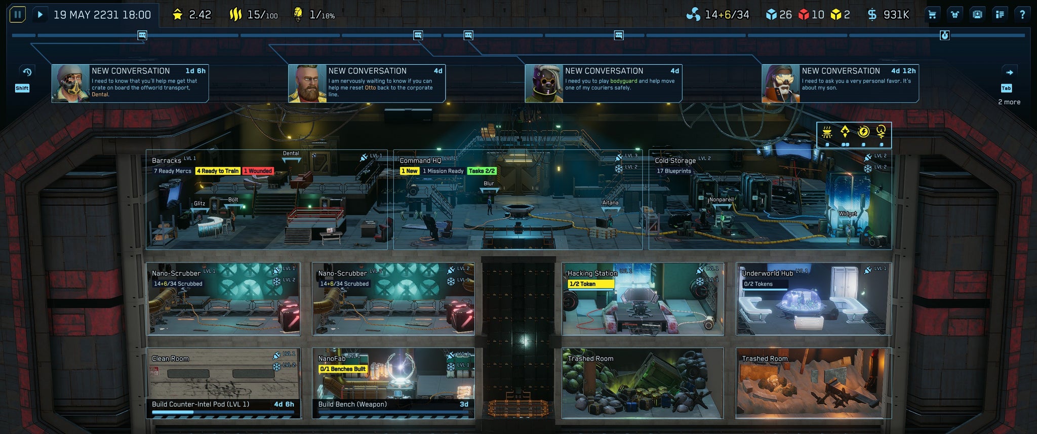 The ant-colony like base management interface from Cyber Knights: Flashpoint. - 5