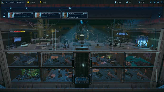 The safehouse screen in Cyber Knights Flashpoint