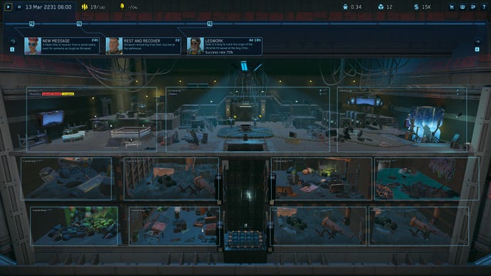 The safehouse screen in Cyber Knights Flashpoint