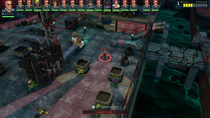 Hiding from a guard in Cyber Knights.