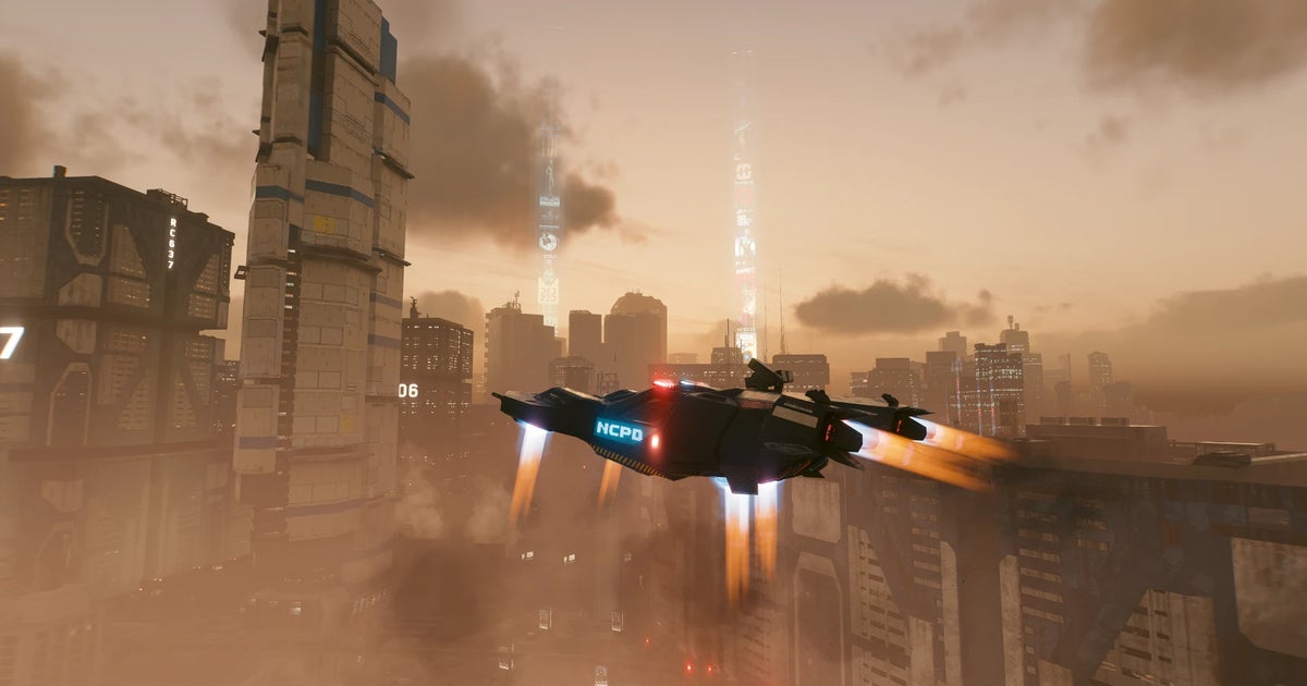 Cyberpunk 2077s funkiest vehicle modder has resurrected a cut police gunship from the RPGs very first trailer Cyberpunk 2077s funkiest vehicle modder has resurrected a cut police gunship from the RPGs very first trailer