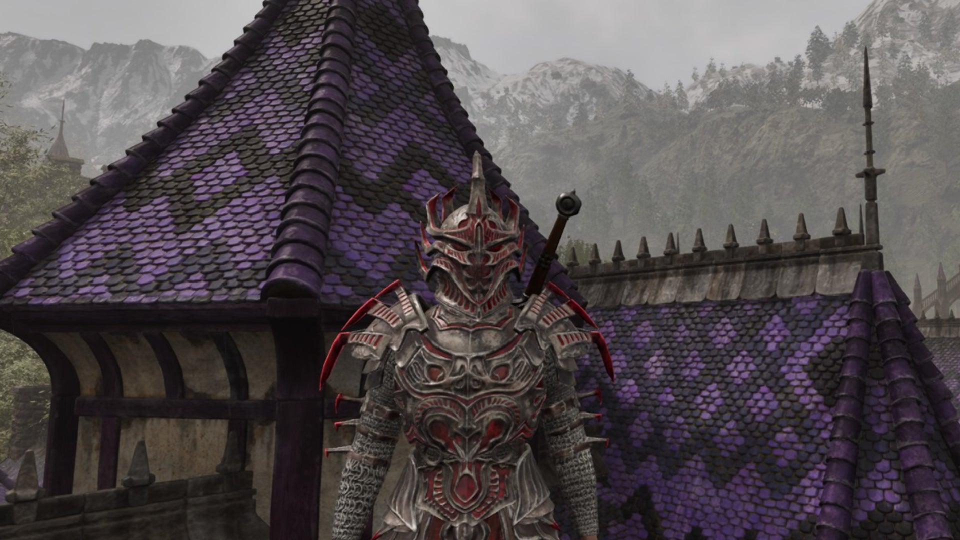 A female character wears a Daedric Armor set in The Elder Scrolls IV: Oblivion Remastered. - 9