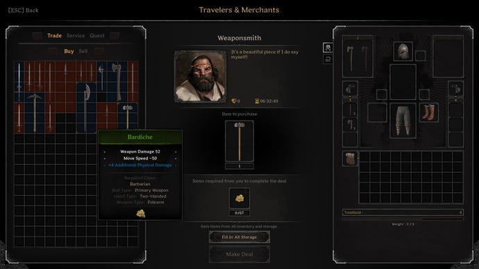 Trading in a Dark And Darker screenshot.