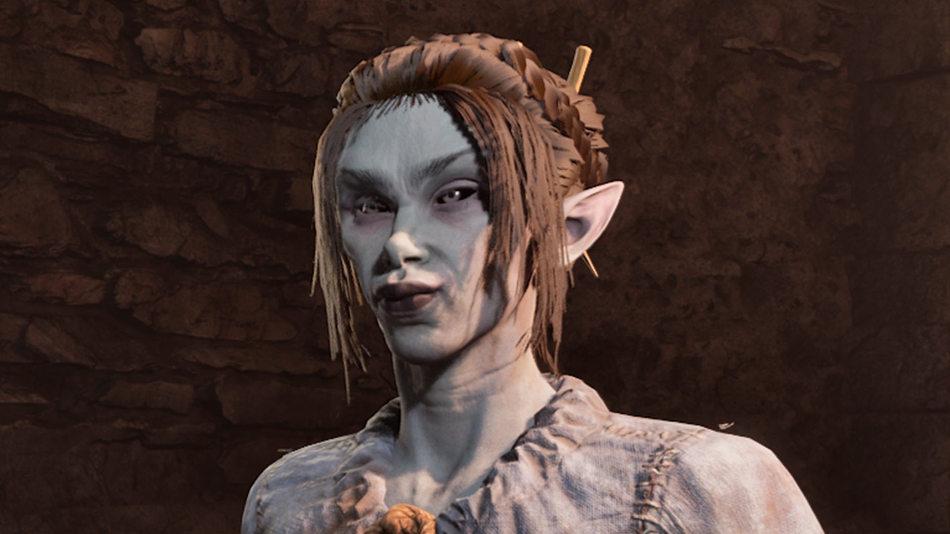 A blue-skinned Dark Elf in The Elder Scrolls IV: Oblivion Remastered. - 6