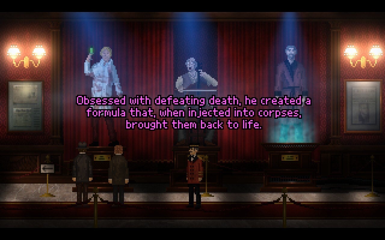 Exploring the Museum of the Unusual in The Dark Rites of Arkham and hearing about Herbert West, the Reanimator. - 9