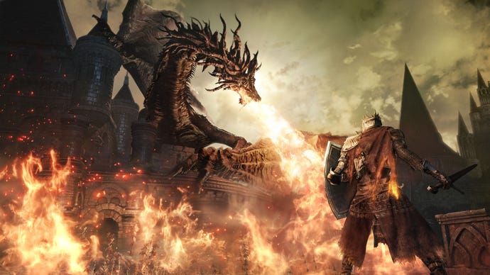 A dragon blowing occurrence successful Dark Souls