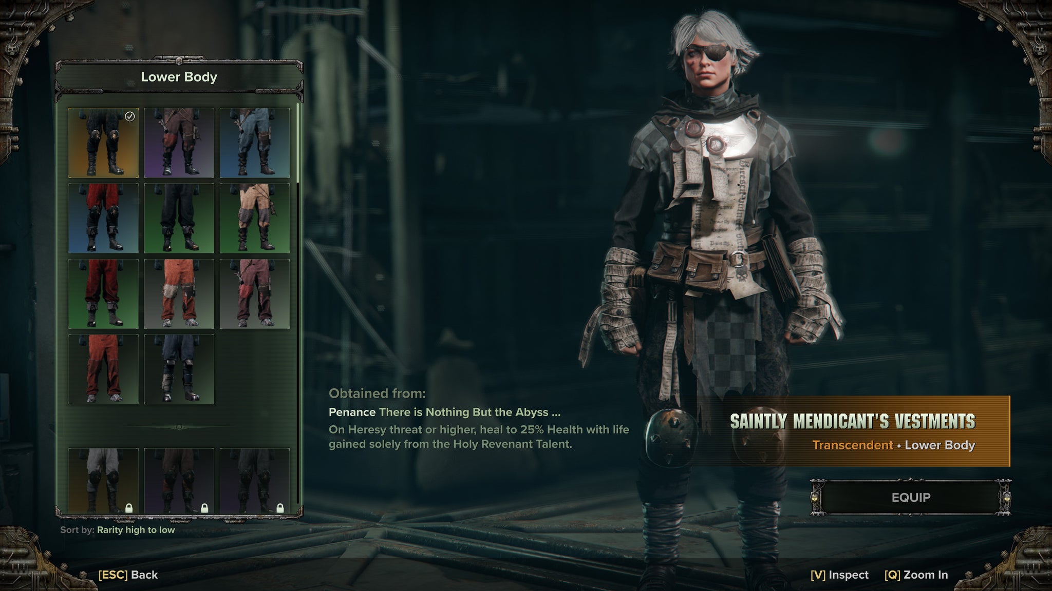 A Zealot with great trousers in a Warhammer 40,000: Darktide screenshot. - 3