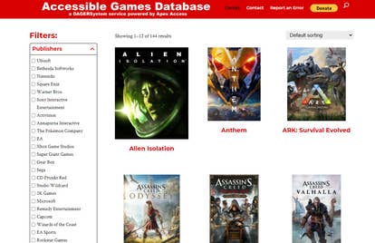 DAGERSystem launches Accessible Games Database