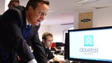 David Cameron has visited the maker of Train Simulator