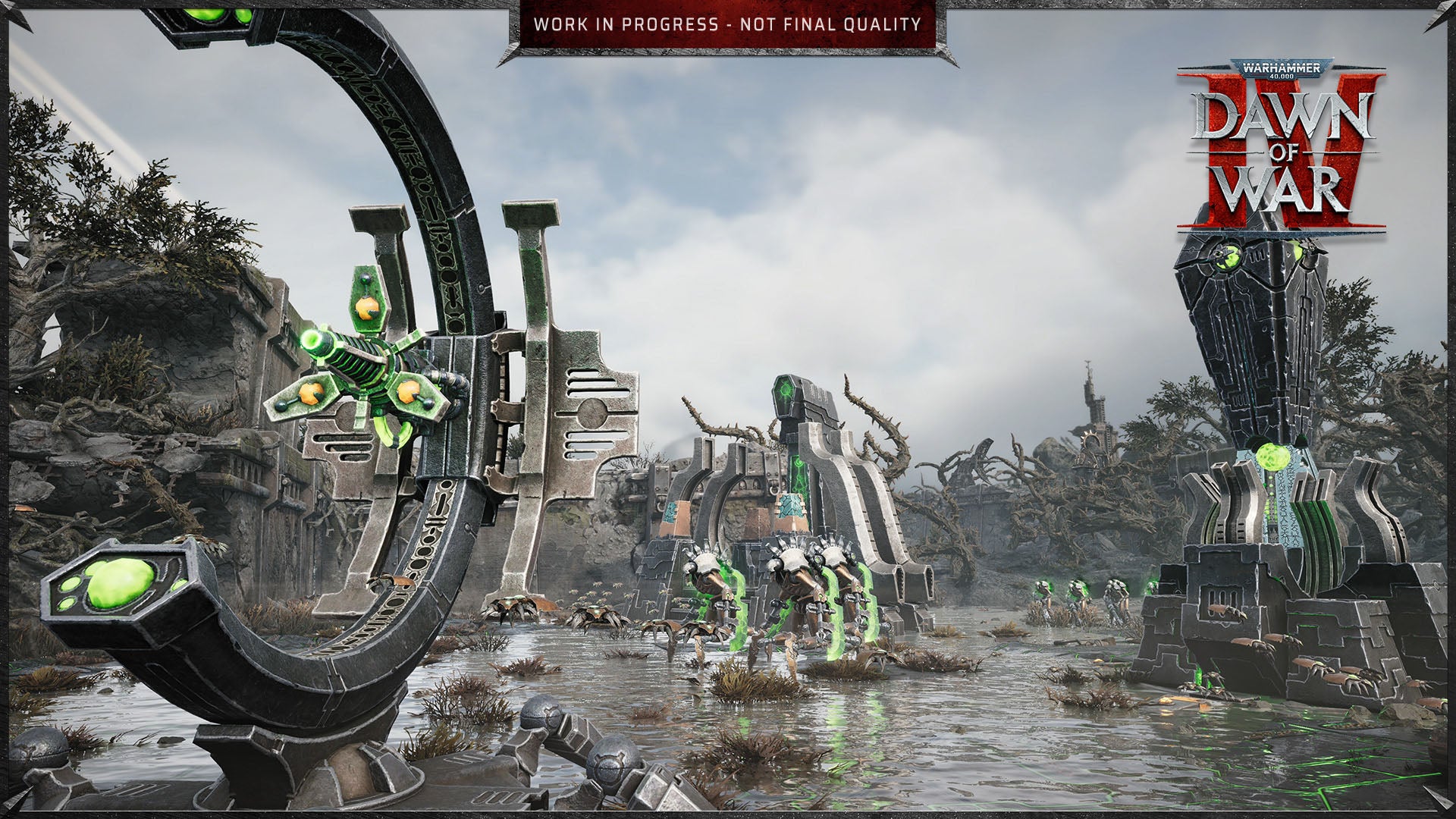 Necron units on the move in Dawn of War IV