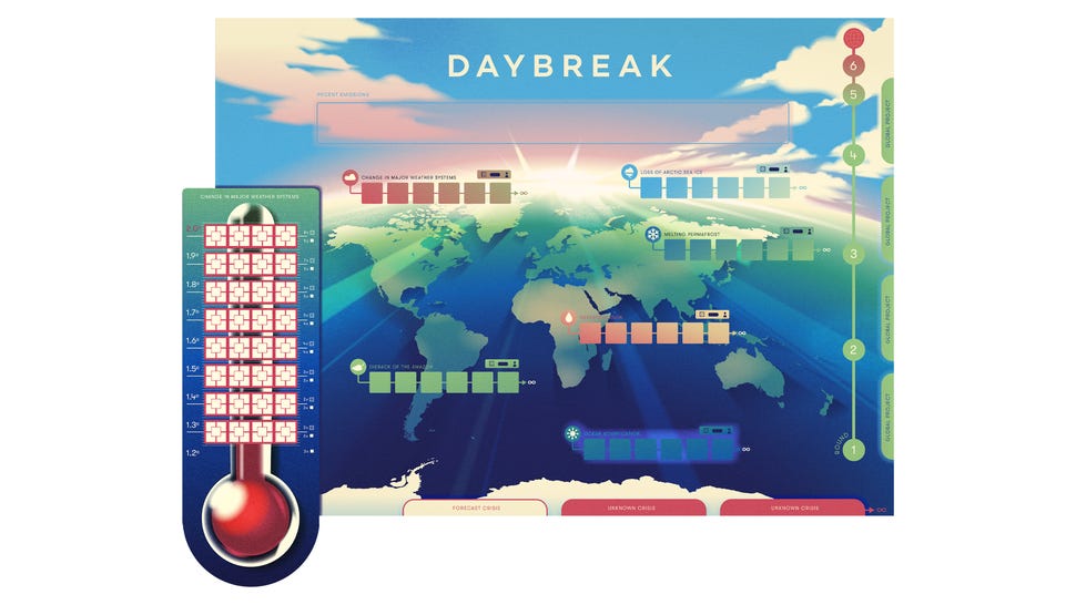 The gameboard for Daybreak.
