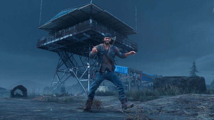 Deacon riding his motorbike in Days Gone