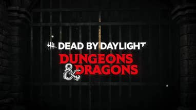 Dead by Daylight and Dungeons & Dragons logos in front of a dark grate