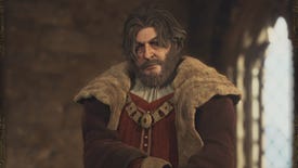 A close-up of Allard, a character in Dragon's Dogma 2.