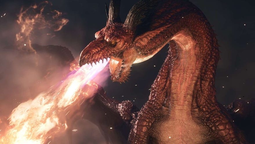 A fire-breathing dragon