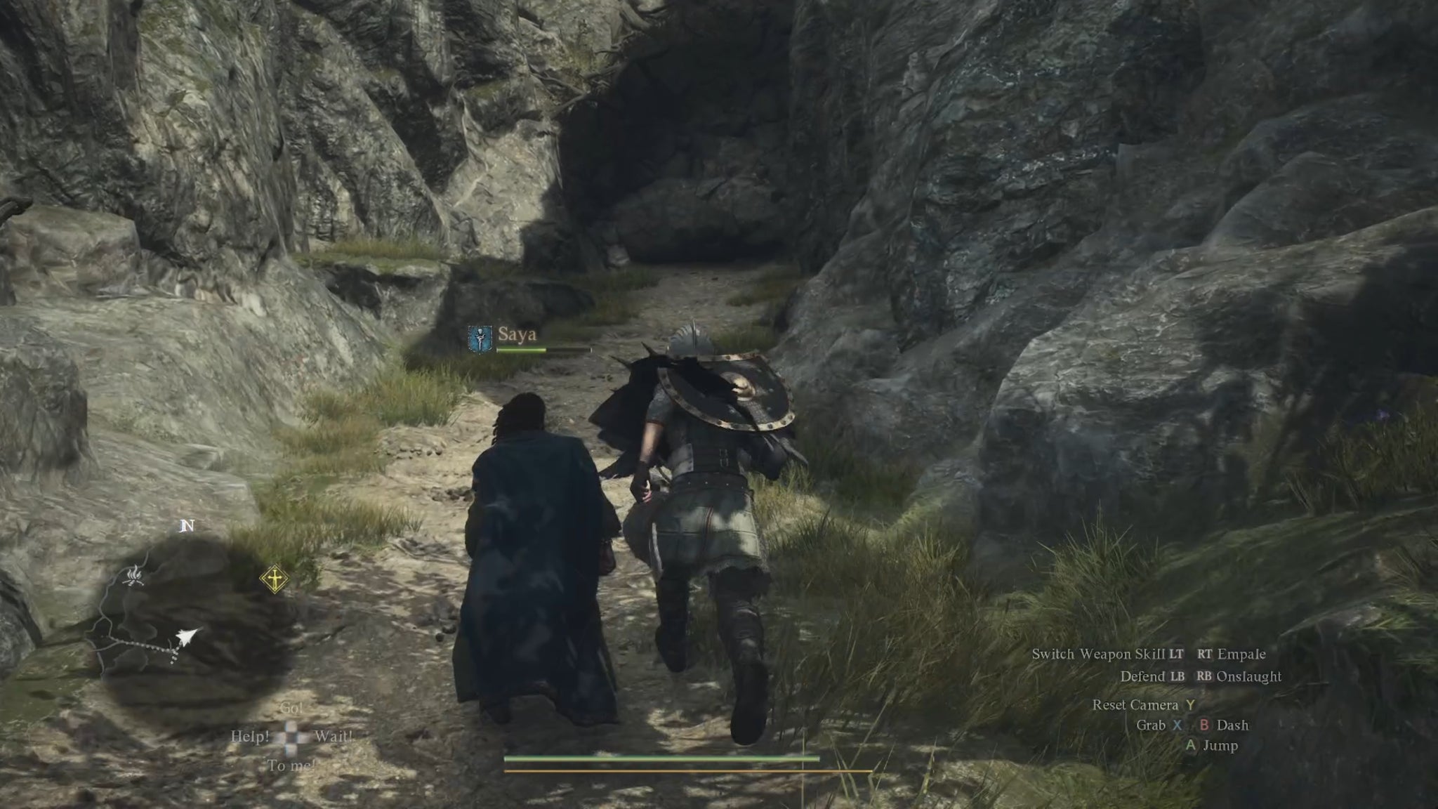 The player in Dragon's Dogma 2 looks at a landslide blocking a road. - 5