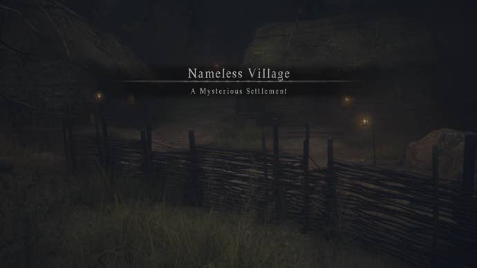 An establishing shot of the Nameless Village in Dragon’s Dogma 2.