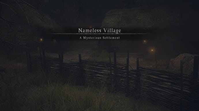 An establishing shot of the Nameless Village in Dragon's Dogma 2.