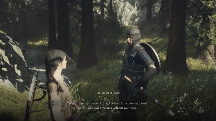 A guard named Accardo thanks the player for rescuing him in Dragon's Dogma 2.