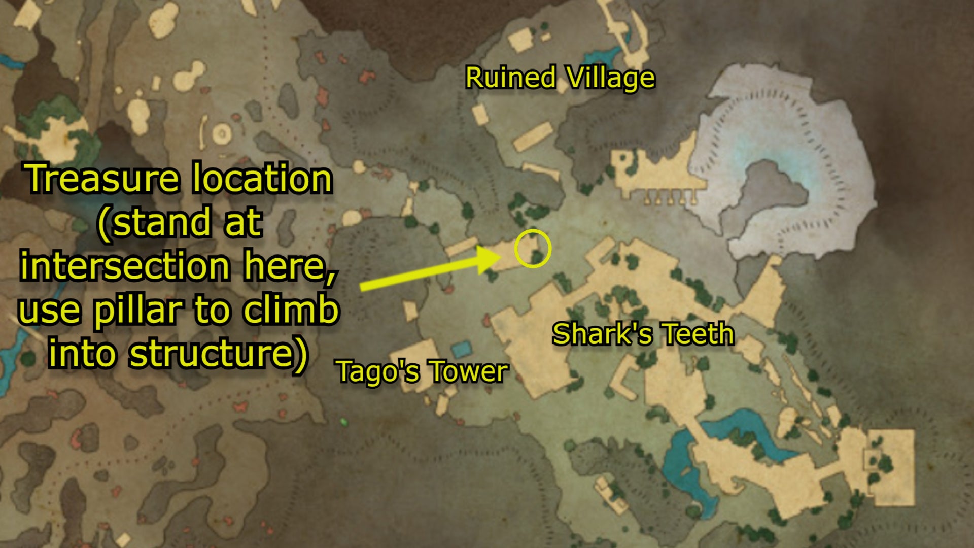 The exact location of the Dead Man's Mail treasure in Avowed. - 29