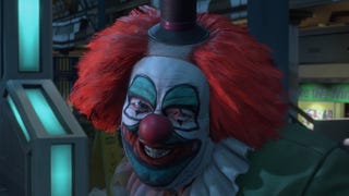A Dead Rising Deluxe Remaster screenshot showing the sinister Adam the Clown.