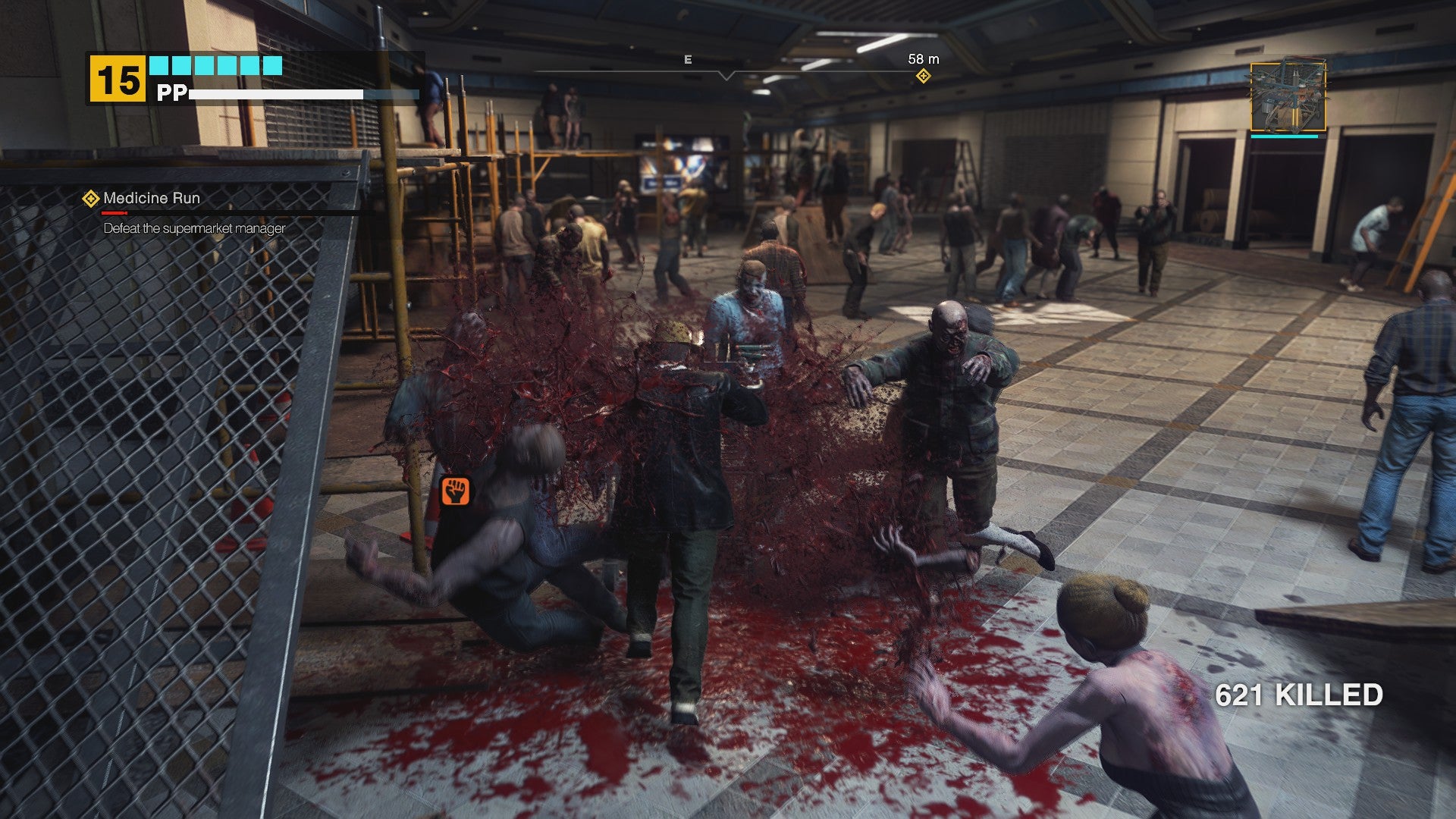 Frank wheels around a death trolley in Dead Rising Deluxe Remaster - 1