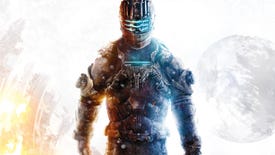 Isaac Clarke from Dead Space 3 standing in front of a white backdrop