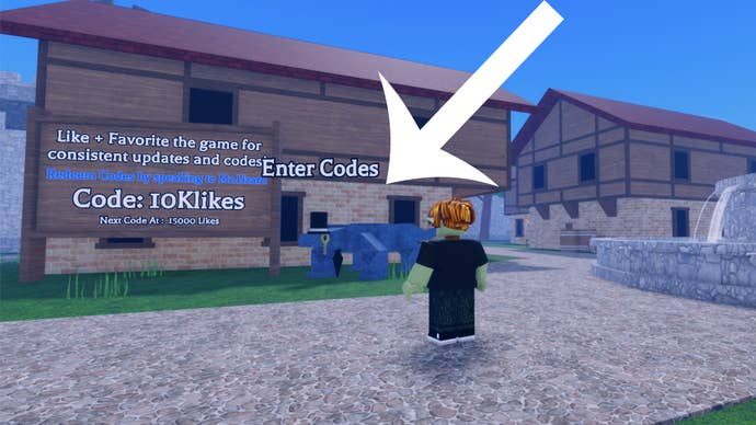 An arrow pointing on the location The players must visit dead spells if they want to exchange codes.