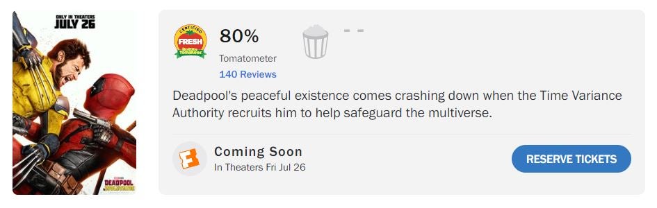 Deadpool & Wolverine faz sucesso no Rotten Tomatoes | Eurogamer.pt