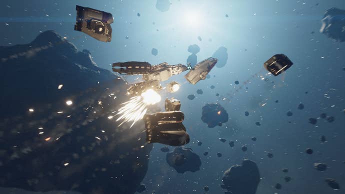 An image of the player’s ship exploding in Starfield.