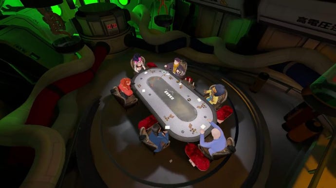 In Death Game Hotel, five players compete against each other in a dangerous card game.