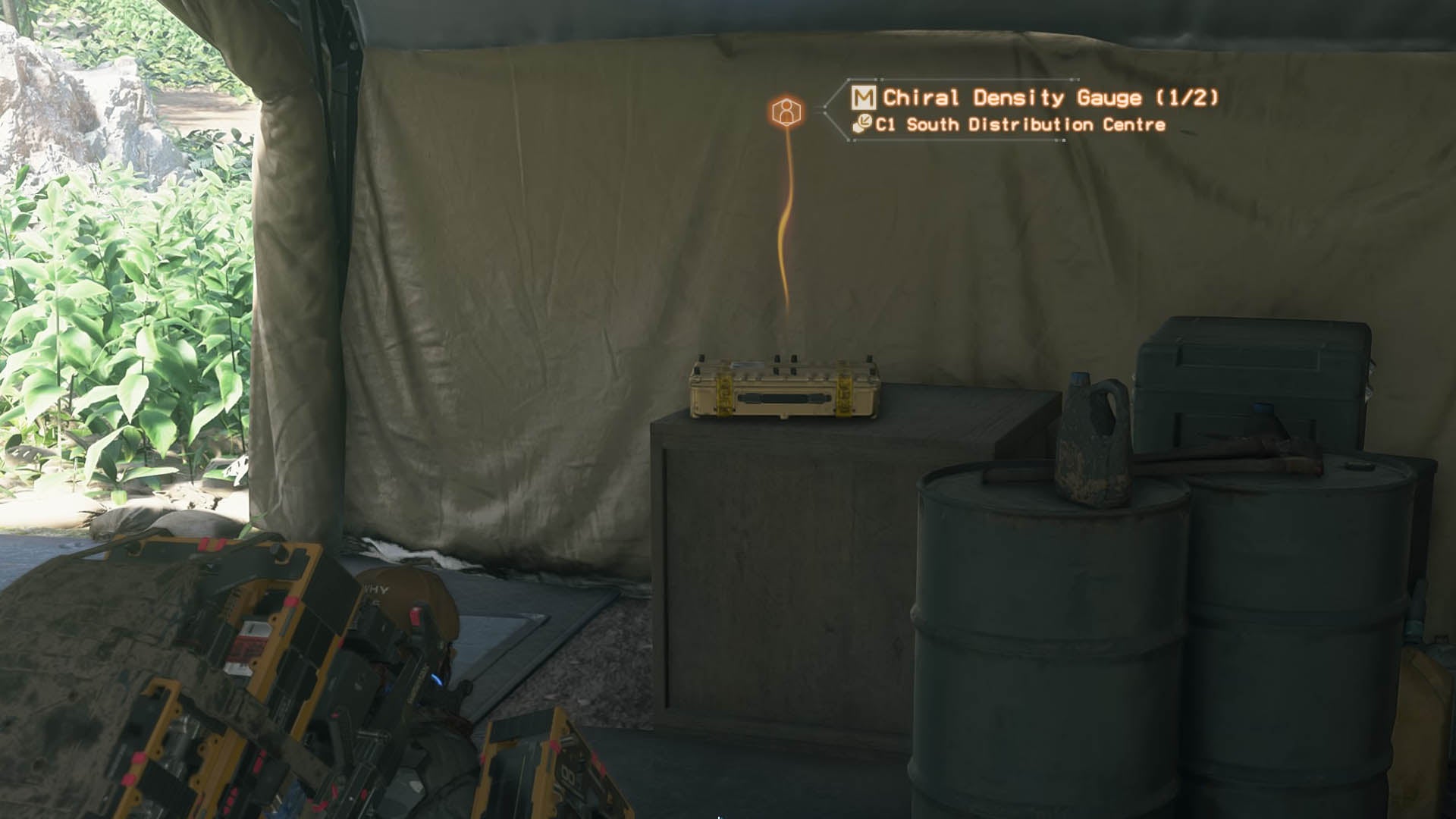 death stranding 2 sam facing c1 distribution center stolen density gauge