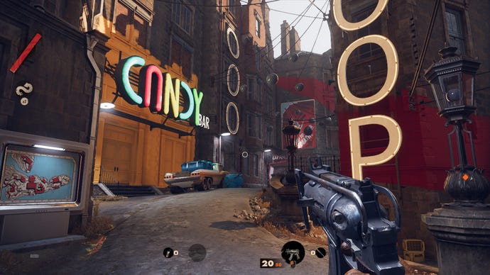 A screenshot of Deathloop running at 1080p, with High graphics and the FSR Ultra setting.