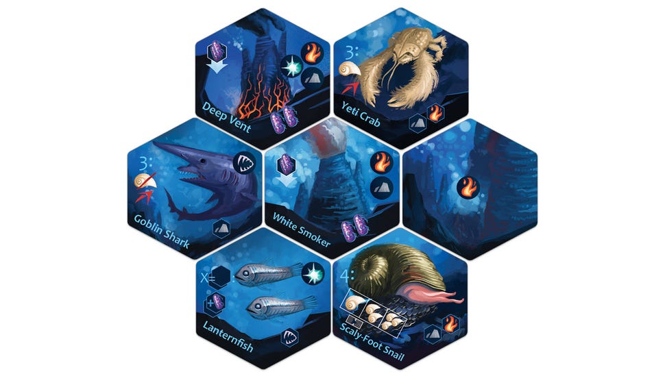 Deep Vents board game tiles