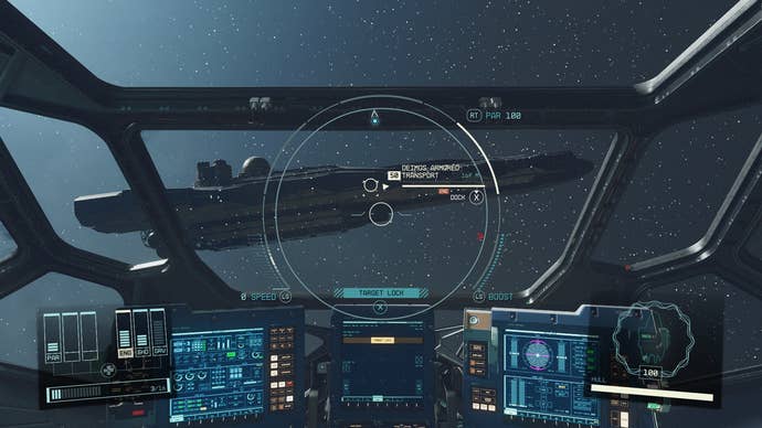 A menacing abandoned space derelict in Starfield.