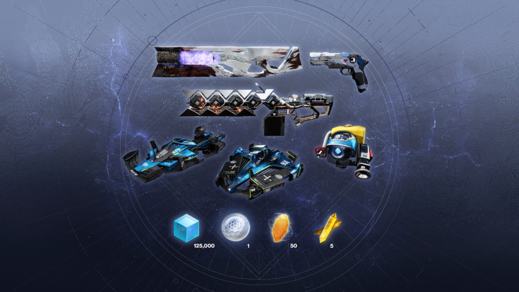 The contents of Destiny 2's controversial Starter Pack. - 1