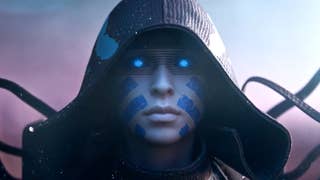 A hooded character from Destiny 2's The Edge of Fate expansion, as seen in its cinematic trailer.