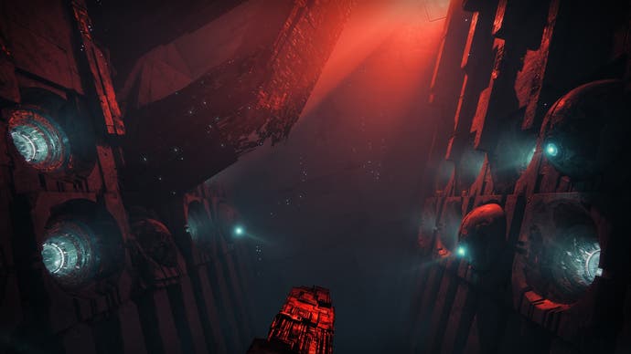 A screenshot of The Whisper Exotic mission, returning to Destiny 2 with its Into the Light update.