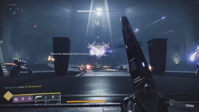 One of the boss fights in the Onslaught activity, as part of Destiny 2 Into the Light.