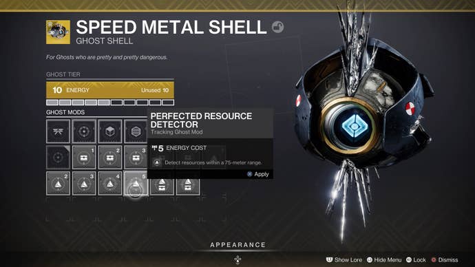 Resource Detector mod in Destiny 2: Lightfall