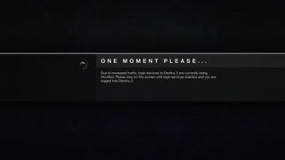 One moment please loading message for Destiny 2